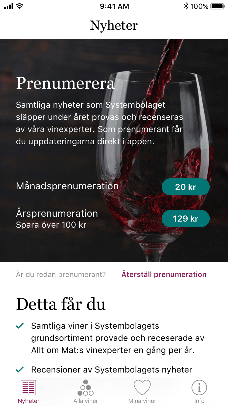 Allt om vin - skärmbild 2
